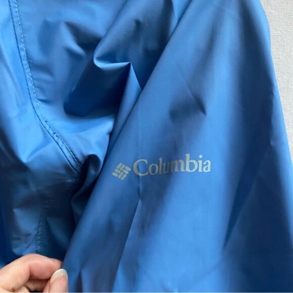 Columbia hoodie full zip nylon lightweight packablee travel jacket Sz S - Picture 3 of 6